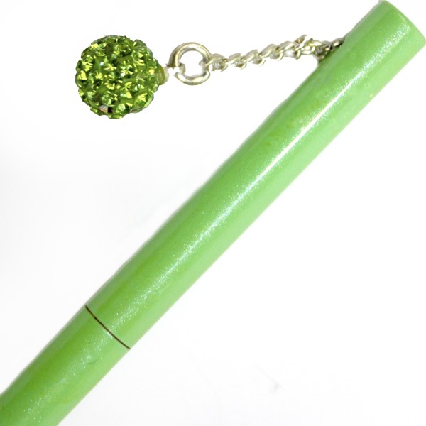 Ручка кульк.метал. "Maxi" №MX16353,із сяючим брелоком, вкритим кристалами,синя(10)(50)