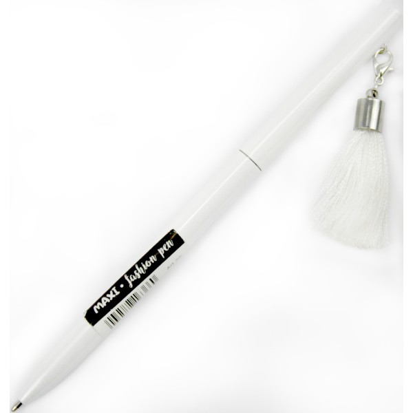 Ручка кульк.метал. "Maxi" №MX16366 з брелоком-китичкою,синя(50)