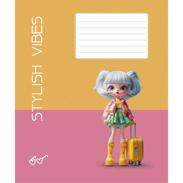 Зошит 18арк. кліт. Школярик "Stylish vibes" ВД-лак №018-3568K(25)(250)