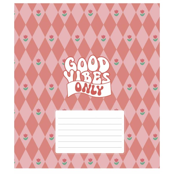 Зошит 18арк. кліт. Star "Good vibes only(дівч)" ВД-лак №018-3561K(25)(250)