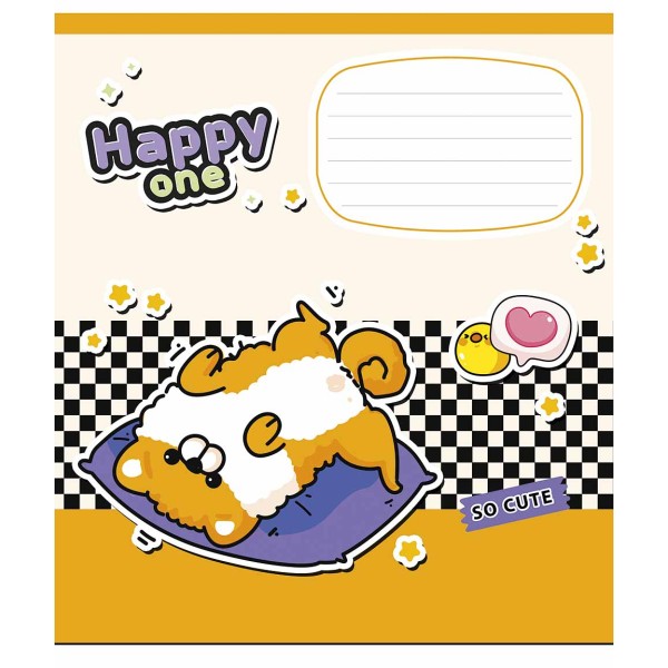 Зошит 12арк. кліт. Школярик "Happy one" виб.УФ-лак №012-3532K(30)(300)