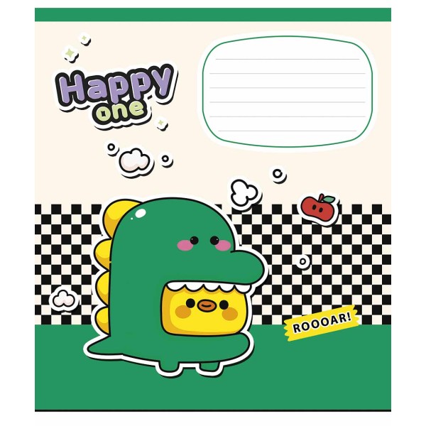 Зошит 12арк. кліт. Школярик "Happy one" виб.УФ-лак №012-3532K(30)(300)