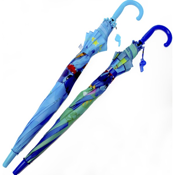 Парасолька дитяча 67см, тростина 62см,свисток,мікс видів,в кульку,61,5х4см №МК5656LS(60)