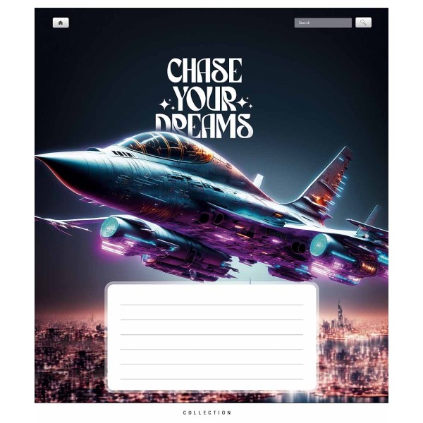 Зошит 24арк. лін. Школярик "Chase your dreams" ВД-лак №024-3510L(25)(200)