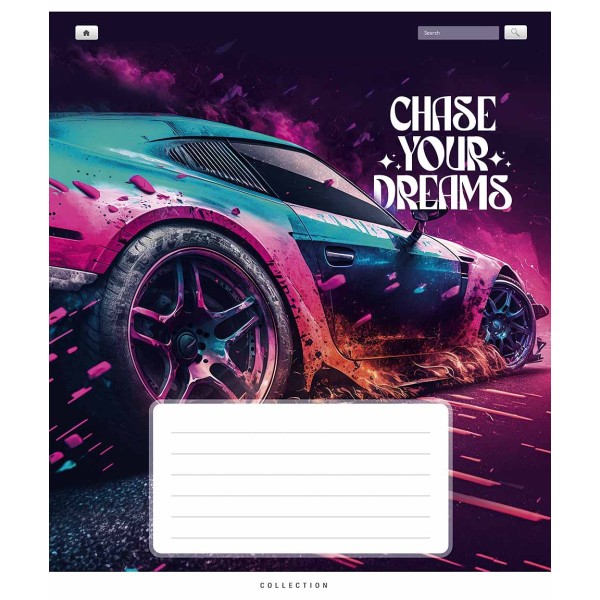 Зошит 24арк. лін. Школярик "Chase your dreams" ВД-лак №024-3510L(25)(200)
