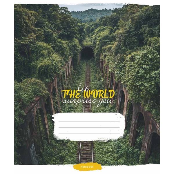 Зошит 60арк. лін. Школярик "Let the world surprise yo" ВД-лак №060-3548L(10)(80)