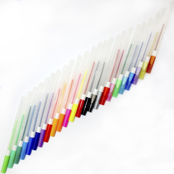 Набір ручок гел. "Maxi" №MX11987 24кольор.неон з блискітками, в пласт. боксі(6)(48)