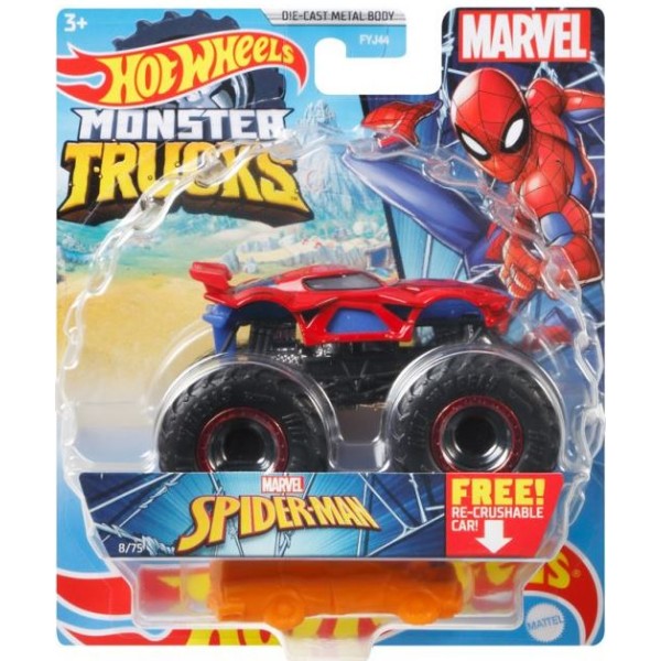 Машинка-позашляховик"Monster Trucks" 1:64,в асорт. №FYJ44/ Hot Wheels/(8)