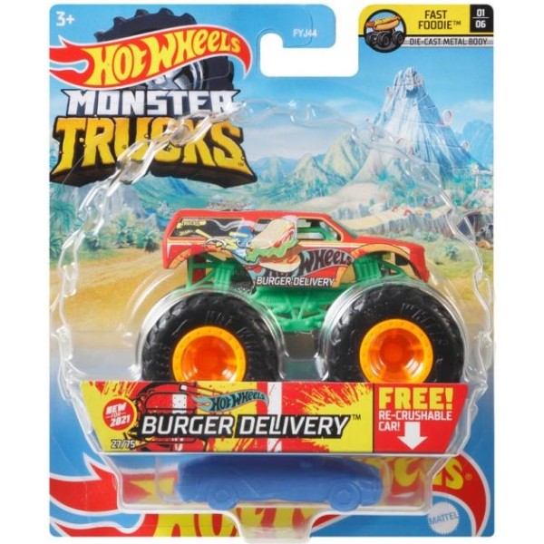 Машинка-позашляховик"Monster Trucks" 1:64,в асорт. №FYJ44/ Hot Wheels/(8)
