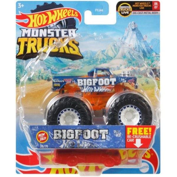 Машинка-позашляховик"Monster Trucks" 1:64,в асорт. №FYJ44/ Hot Wheels/(8)