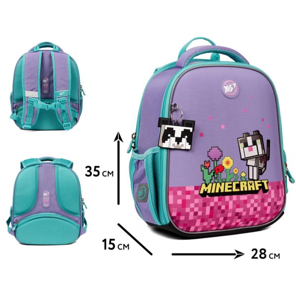 Рюкзак каркасний "Yes" H-100 Р-25 Minecraft 2від.,3карм №550094+подарунок сумка №559765(4)