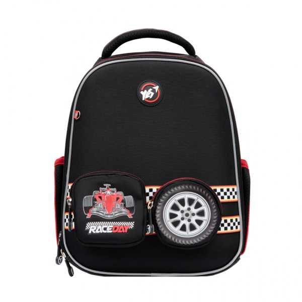 Рюкзак каркасний "Yes" H-100 Р-25 Race Day 2від.,3карм. №559859+подарунок сумка №559661(4)