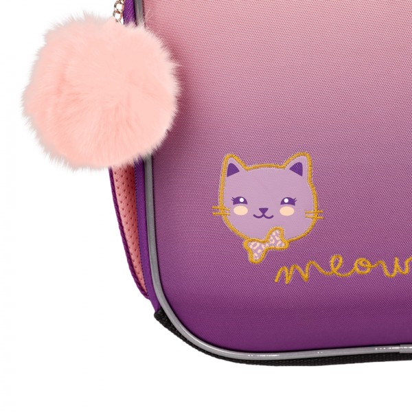 Рюкзак каркасний "Yes" H-100Р-25 Happy Kitty 2від,3карм.№559839+подарунок сумка №559664(4)