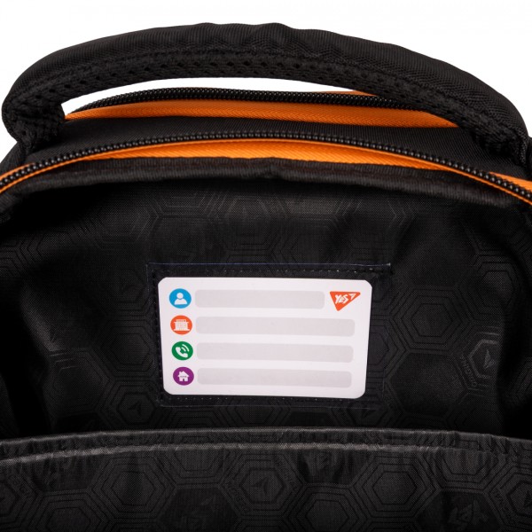 Рюкзак каркасний "Yes" H-100 Р-25 Space 2від.,3карм. №559855+подарунок сумка №550041(4)