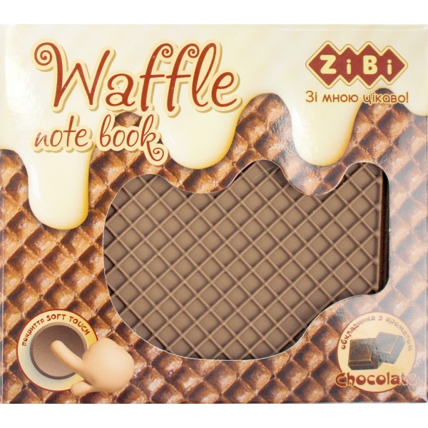 Блокнот 90x90мм 80арк. нелін. ароматиз. обкл. софт тач"Kids line. Waffle"№ZB.12470-25/Zibi