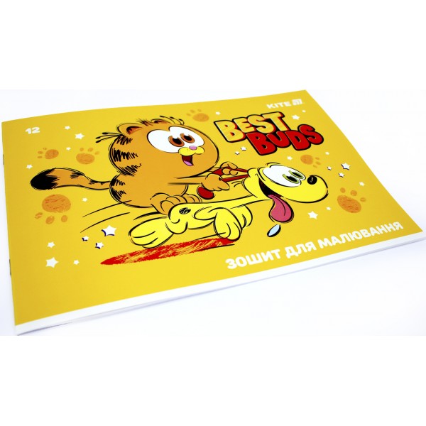 Альбом для малюв. на скобі 12/100 А4 "Garfield" гібр. лак + УФ лак№GF25-241/Kite/(20)(160)