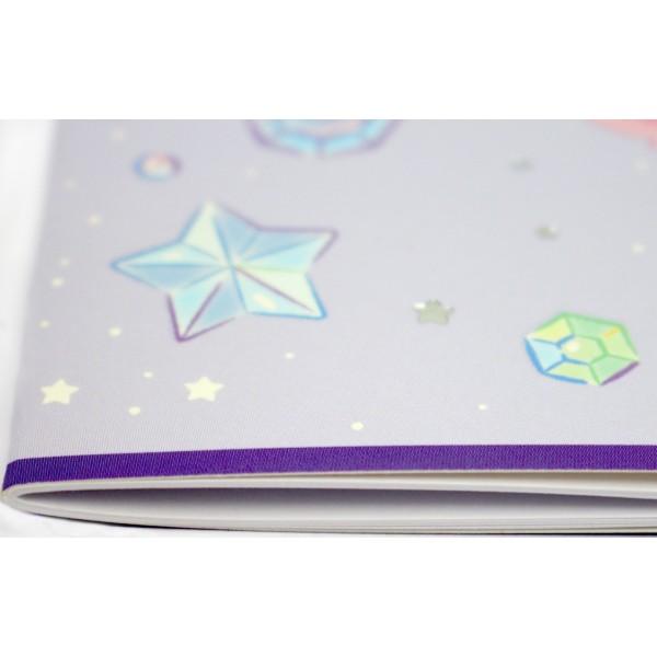 Альбом для малюв. на скобі 12/100 А4 "Kuromi" фольга + УФ лак №HK25-241-2/Kite/(20)(160)