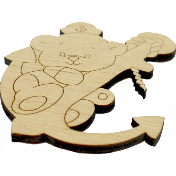 Ведмідь на якорі 7х6 см фанера (5)