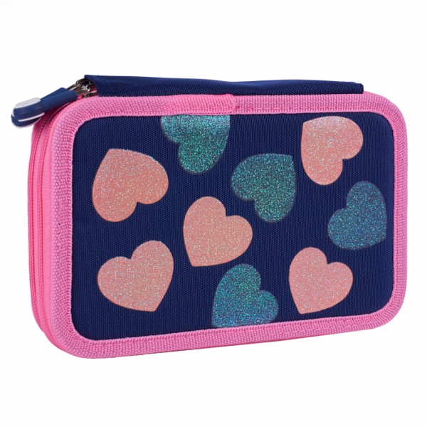 Пенал "Yes" Bright Hearts твердий, подвійн. №HP-01/533640(48)