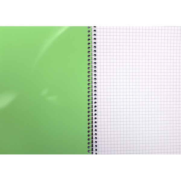 Блокнот пруж. бок. А5 80арк. кліт. пласт. обкл. №E20307/Economix/(4)(56)