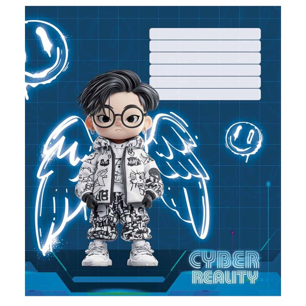 Зошит 18арк. кліт. Школярик "Cyber reality (дівч)" виб. УФ-лак №018-3566K(25)(300)