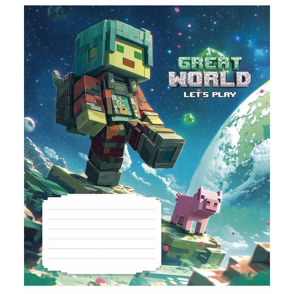 Зошит 18арк. кліт. Школярик "Dreams come true (хлопч)" ВД-лак №018-3533K(25)(250)