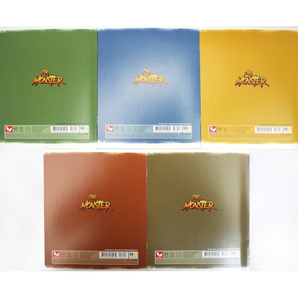 Зошит 12арк. лін. Школярик "Monster cars" №012-3243L(30)(300)