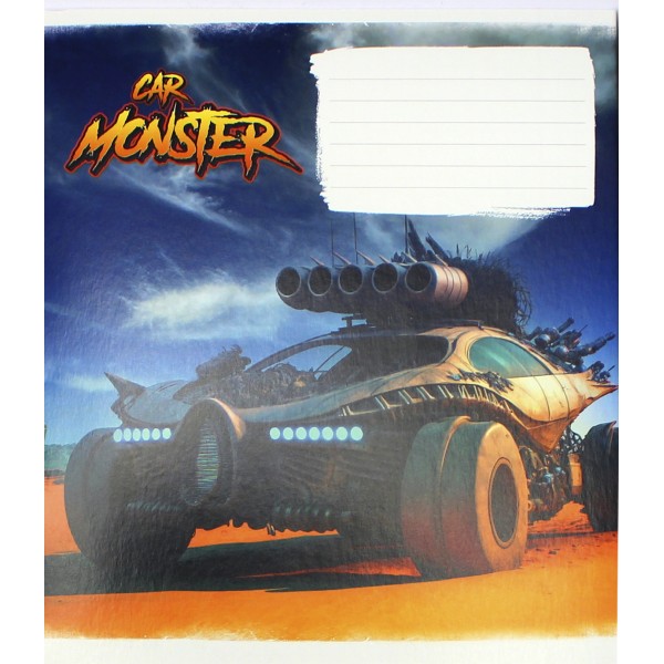 Зошит 12арк. лін. Школярик "Monster cars" №012-3243L(30)(300)