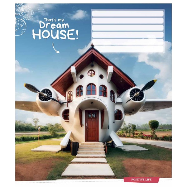 Зошит 12арк. кліт. Star "Dream house (нейт)" ВД-лак №012-3530K(30)(360)