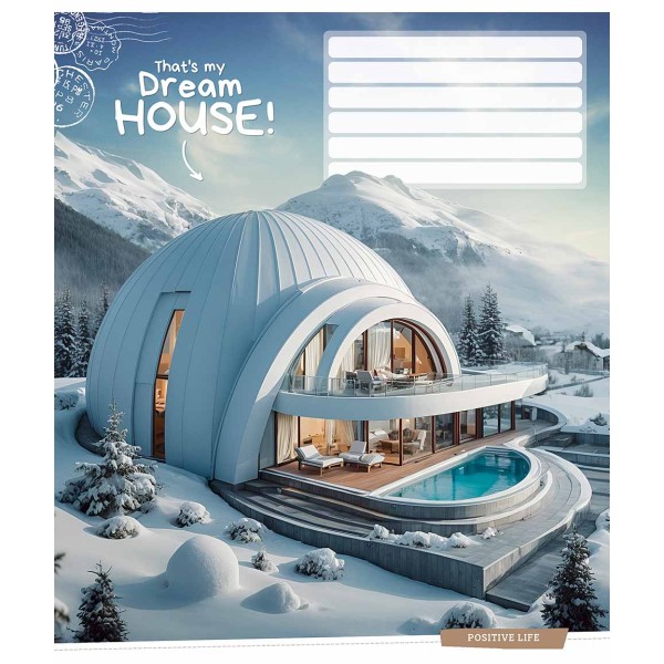 Зошит 12арк. кліт. Star "Dream house (нейт)" ВД-лак №012-3530K(30)(360)