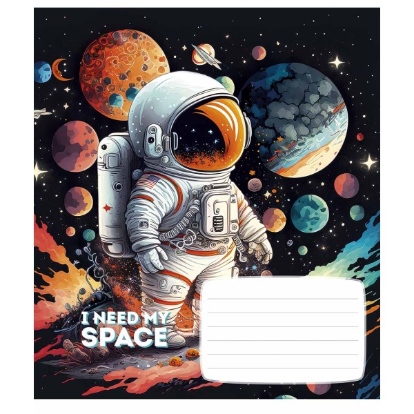 Зошит 12арк. кліт. Star "I need my space (хлопч)" ВД-лак №012-3496K(30)(360)