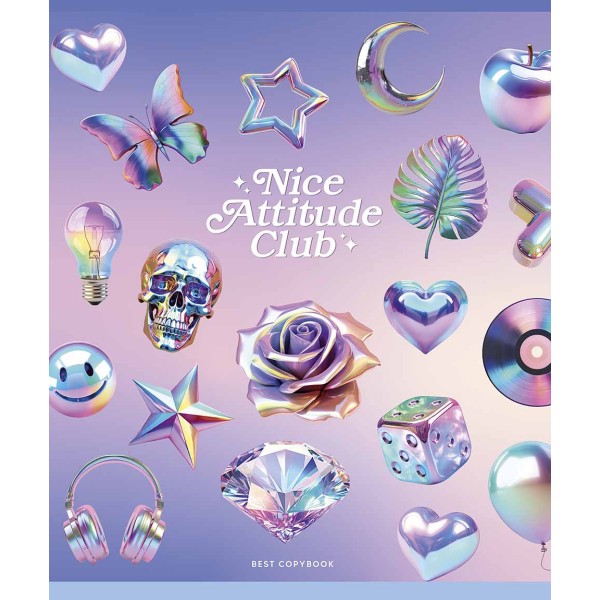 Зошит 36арк. кліт. Star "Nice Atitude Club" УФ-лак №036-3525K(20)(160)