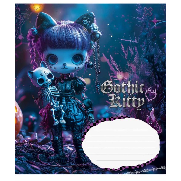 Зошит 12арк. лін. Школярик "Gothic cats (дівч)" виб.Уф-лак №012-3531L(30)(300)