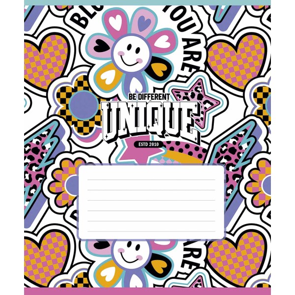 Зошит 24арк. кліт. Школярик  "I'm unique" глітер №024-3527K(25)(200)