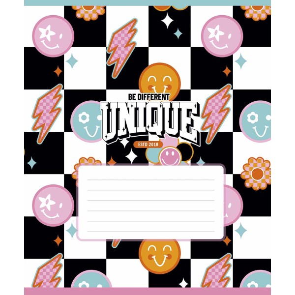 Зошит 18арк. кліт. Школярик "I'm unique" глітер №018-3527K(25)(250)