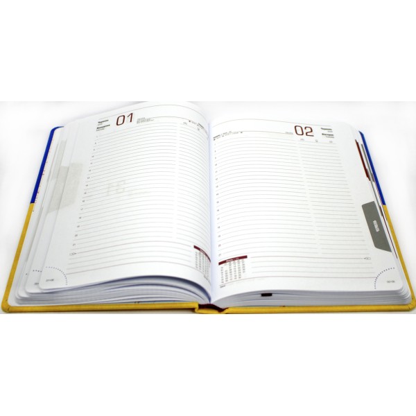 Щоден. А5 "Optima" дат2026 Vivella жовто-блакитний №O26115-98(20)