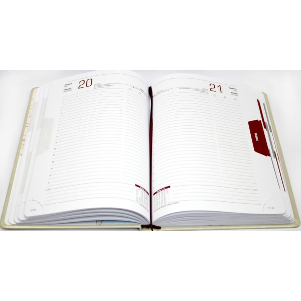 Ежедневник А5 Optima датированный 2025 Nebraska белый металлик №O25203-14