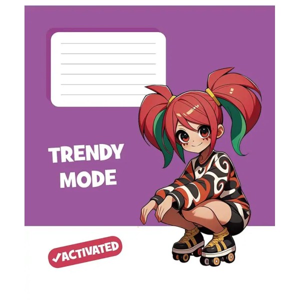 Зошит 18арк. лін. Школярик "дівч" виб.УФ-лак №018-3564L(25)(250)