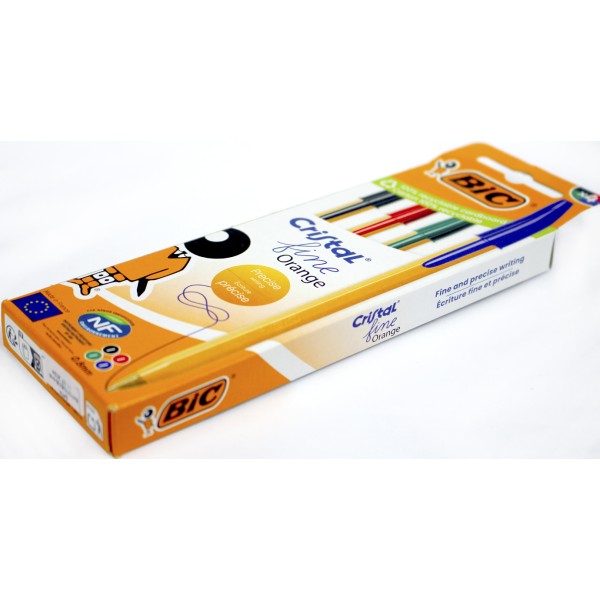 Ручка кульк. "Bic" №bc516337 Оранж асорті(4шт на блістері)(10)