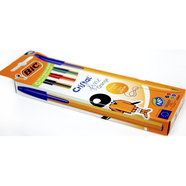 Ручка кульк. "Bic" №bc516337 Оранж асорті(4шт на блістері)(10)