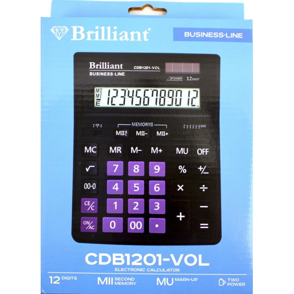Калькулятор "Brilliant" №CDB1201-VOL (12-розряд.)(20)