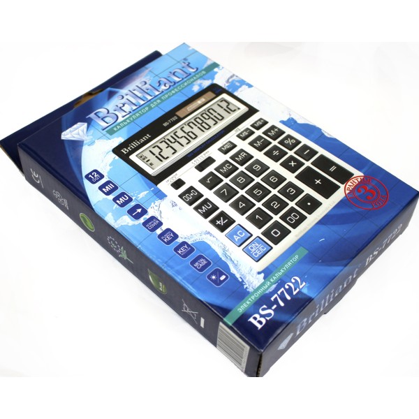 Калькулятор "Brilliant" №BS-7722 (12-розряд.)(10)