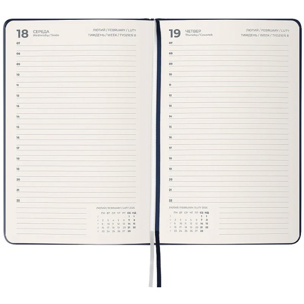 Щоден. А4 "Axent" дат2026 Grand Strong, синій №8830-26-02-A(5)