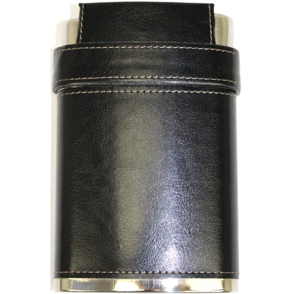 Набір подар. з флягою, 3чарки в шкірі №BZ-9