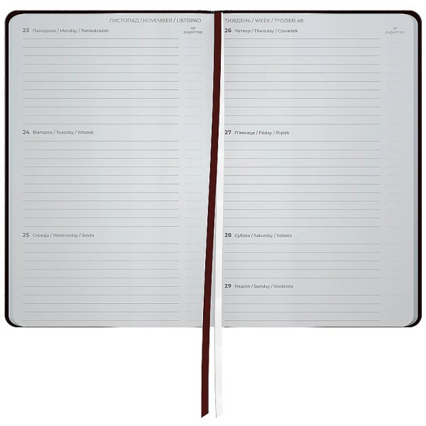 Щотижн. А5 "Axent" дат2026 Partner Traces коричневий №8526-26-03(12)(30)