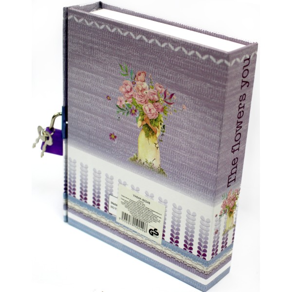 Блокнот на замку В6 48арк. "Квіти" в кор-ці №YH64K-B0248(60)(120)