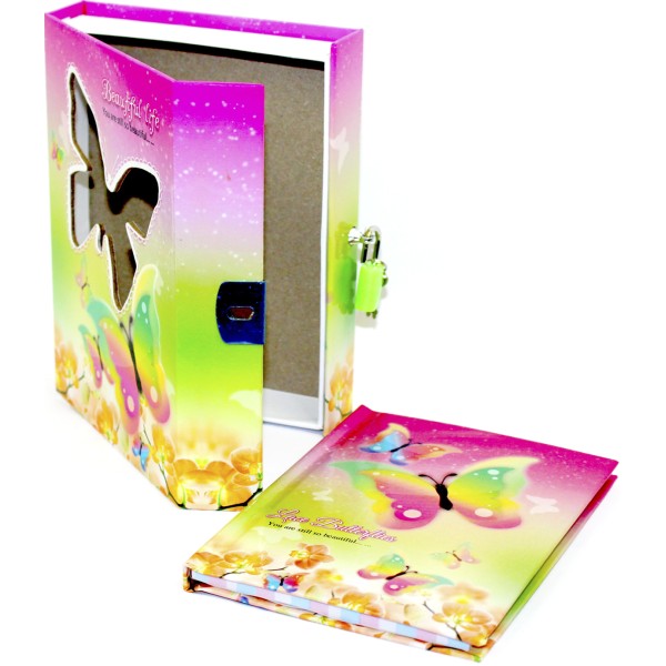 Блокнот на замку В6 48арк. "Метелик" в кор-ці №YH64K-B0219(60)(120)