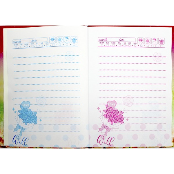 Блокнот на замку В6 48арк. "Метелик" в кор-ці №YH64K-B0219(60)(120)