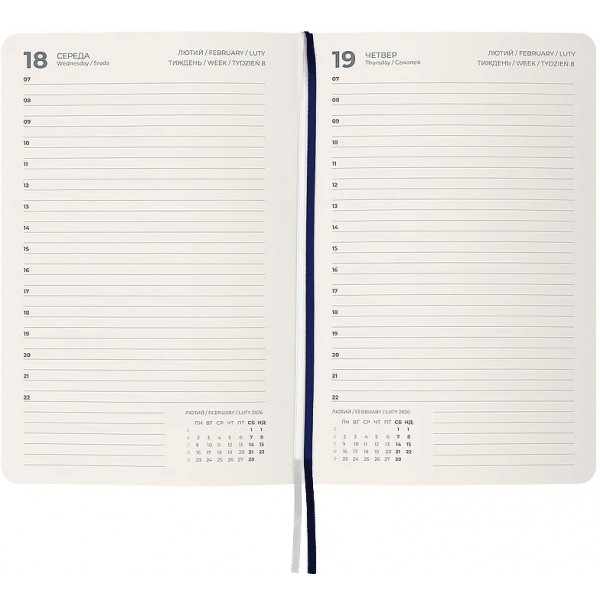 Щоден. А5 "Axent" дат2026 Partner City Soft,синій №8821-26-02-A(12)(24)