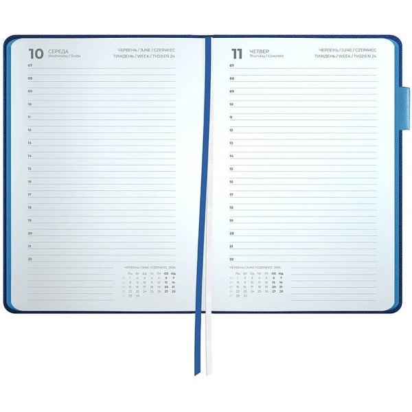 Щоден. А5 "Axent" дат2026 Partner Soft Muse,синій №8827-26-3-A(12)